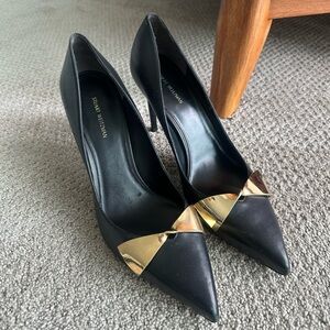 Stuart Weitzman Stanton 90 black leather pumps heels - size 10.5
